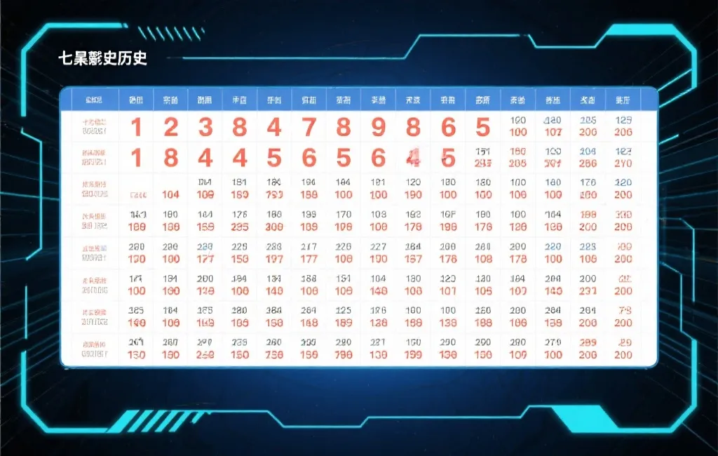 七星彩数据结构示意图